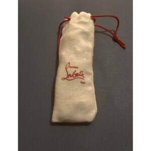 Authentic Christian Louboutin Dust Bag With Replacement black Shoelaces 6”x2”